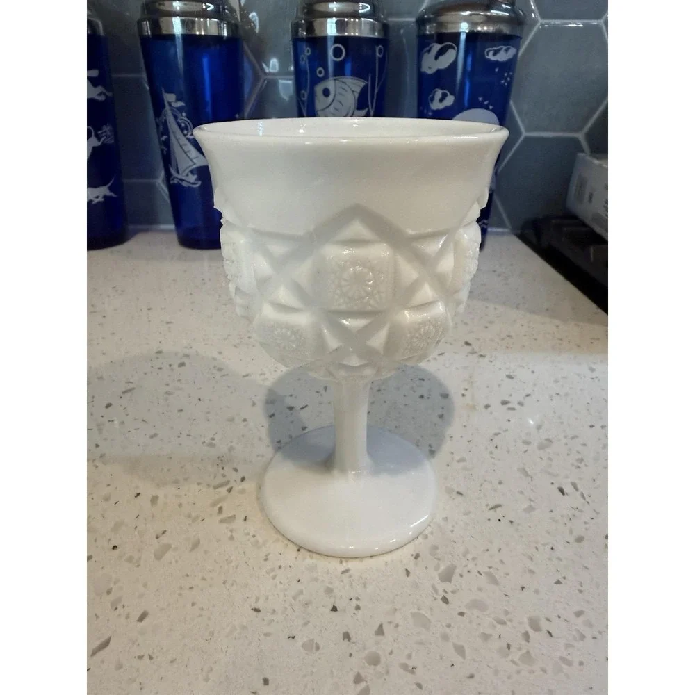Westmoreland Old Quilt Milk Glass 5 1/2